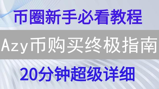 Azy币购买终极指南：安全便捷入场，新手必看分享！