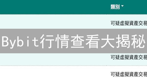 Bybit行情查看大揭秘：新手避坑与高手进阶的交易指南？